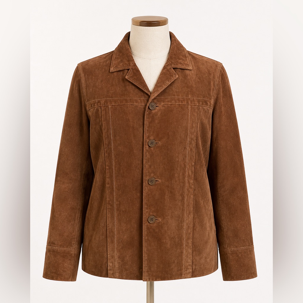 Vintage Wilsons Leather M Julian Brown Suede Button Jacket Coat M